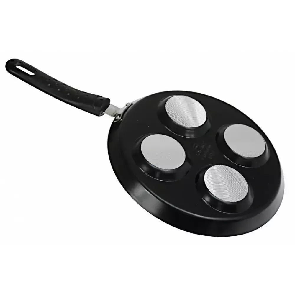 Aliumininė blyninė keptuvė su neprisvylančia danga, Ø24 cm, juoda KH-3928