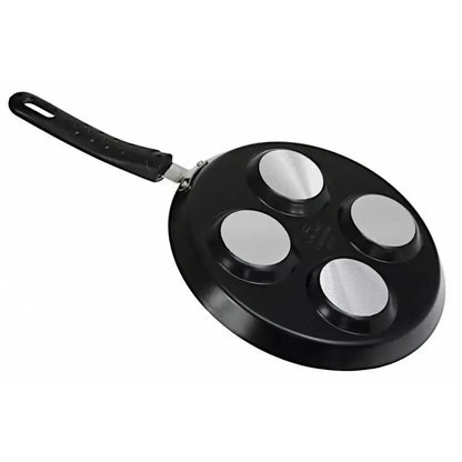 Aliumininė blyninė keptuvė su neprisvylančia danga, Ø24 cm, juoda KH-3928