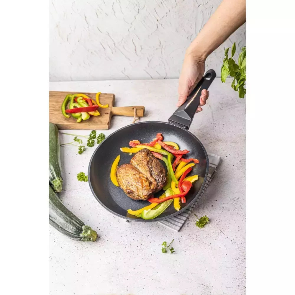 Aliumininė keptuvė su marmurine danga, Ø24 cm, juoda KB-7689