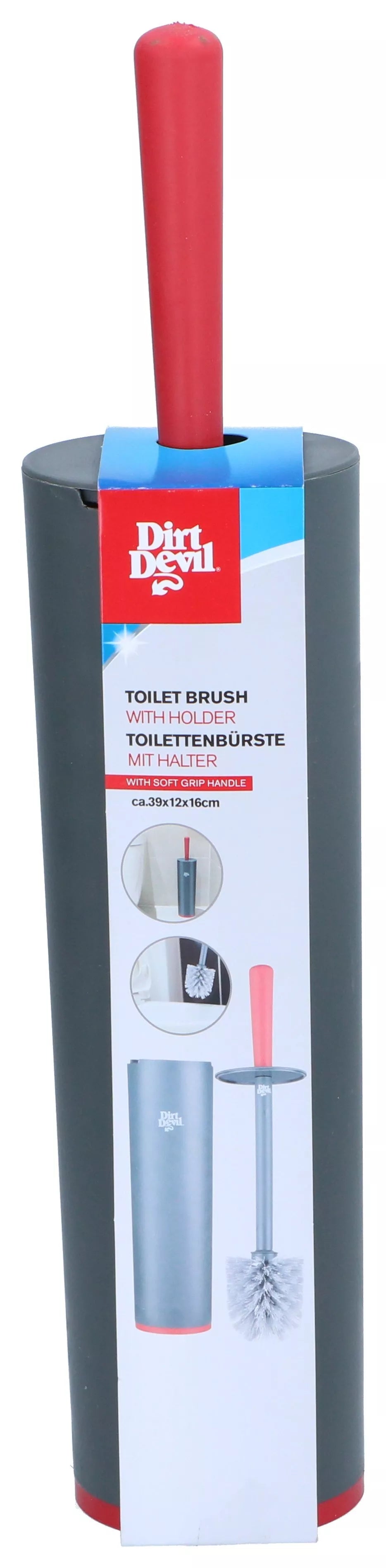DIRT DEVIL tualeto šepetys su stovu, minkšta rankena, 42 cm, 871125249515