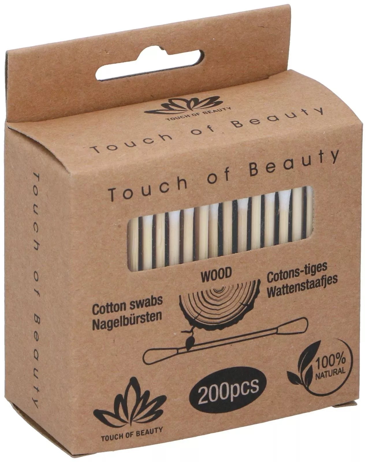 Touch of Beauty kosmetiniai vatos pagaliukai, 200 vnt. 871125218654