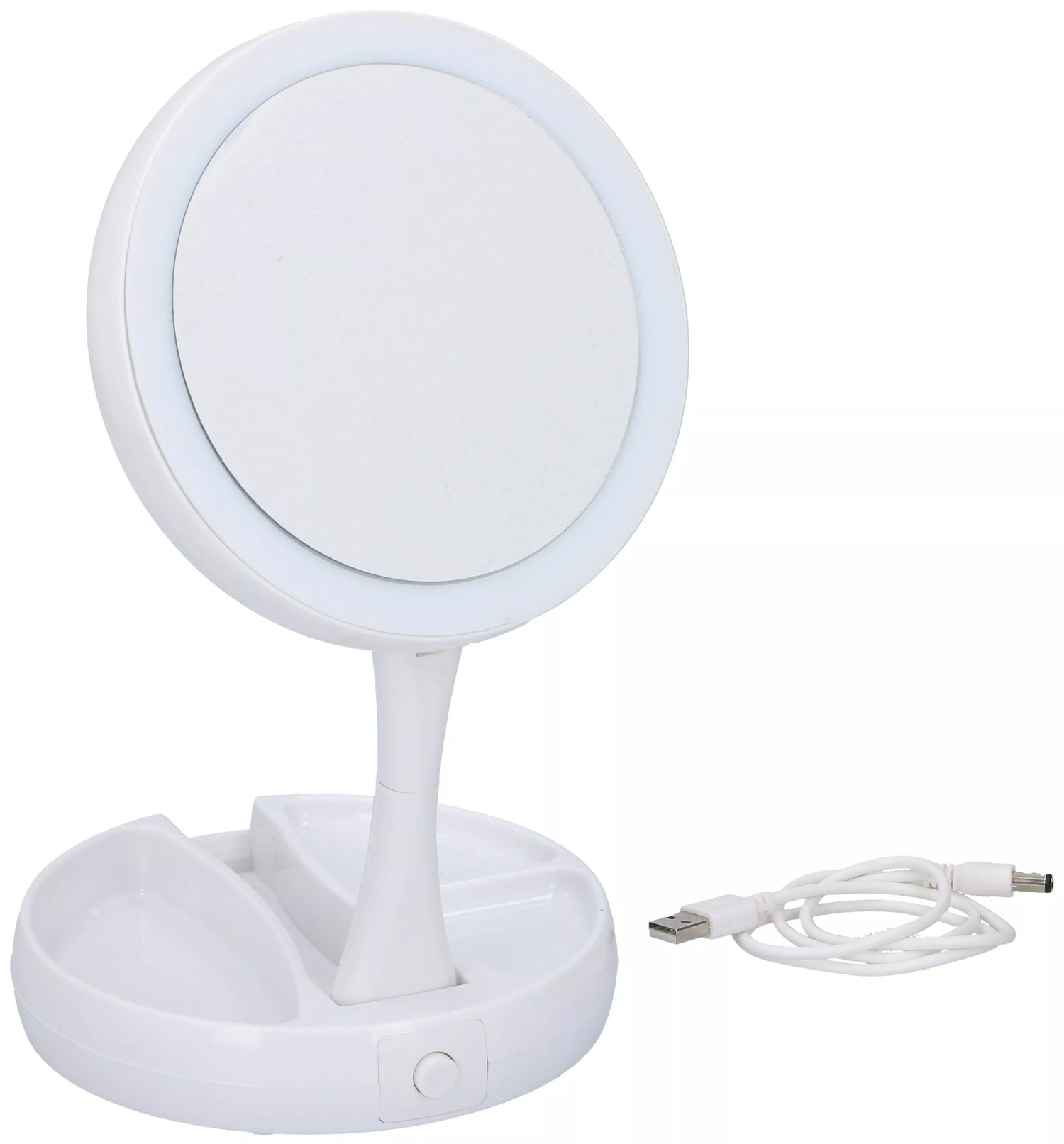 Grundig kosmetinis veidrodis su 12 LED, sulankstomas, 10× / 1× 871125213983