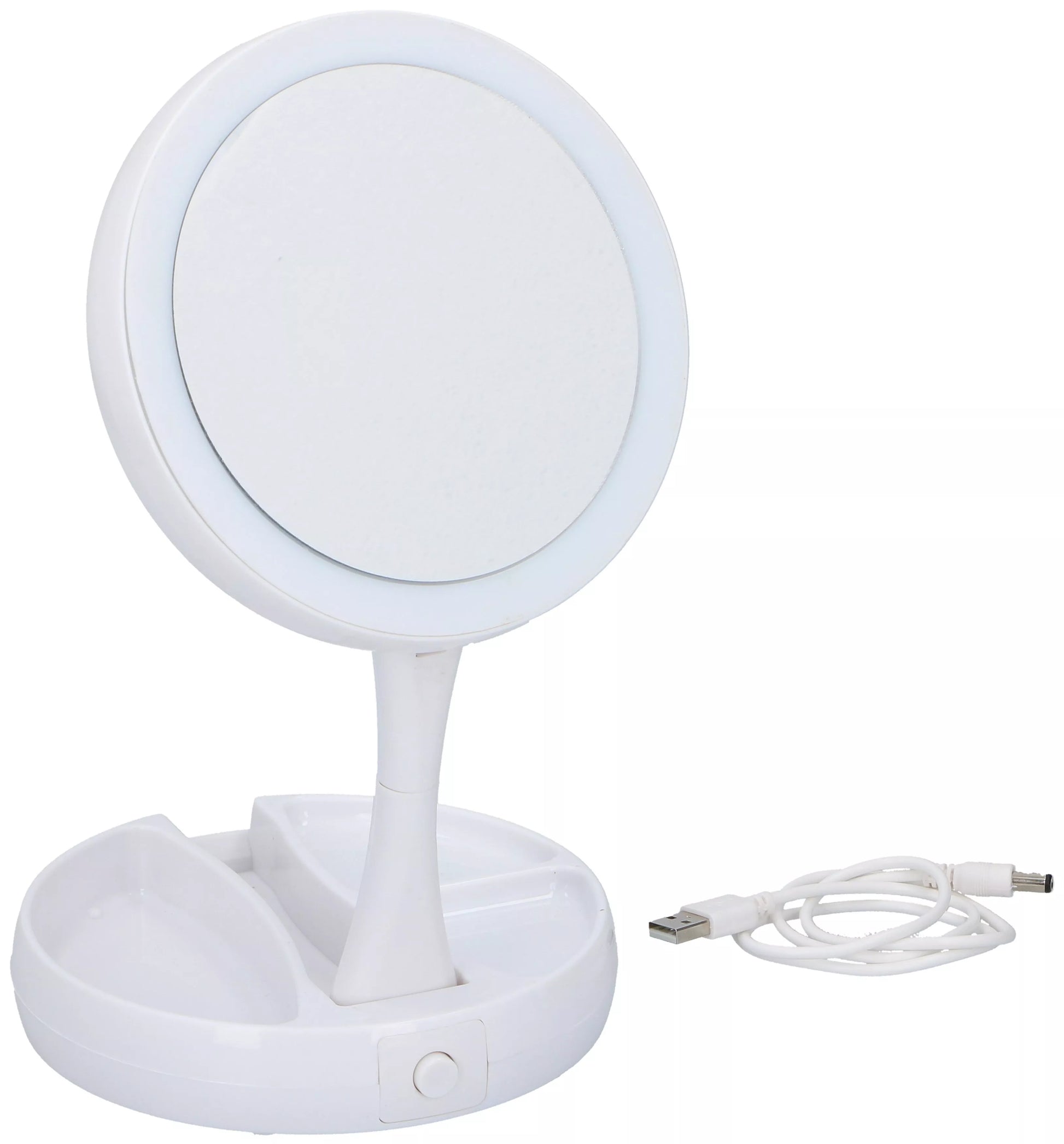 Grundig kosmetinis veidrodis su 12 LED, sulankstomas, 10× / 1× 871125213983