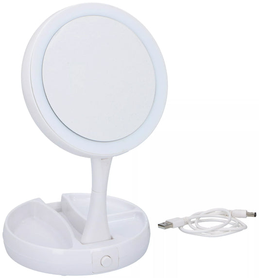 Grundig kosmetinis veidrodis su 12 LED, sulankstomas, 10× / 1× 871125213983