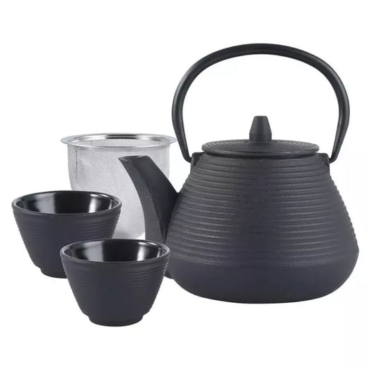 Kinghoff ketaus arbatinukas su filtru ir puodeliais 1 l KH-1846
