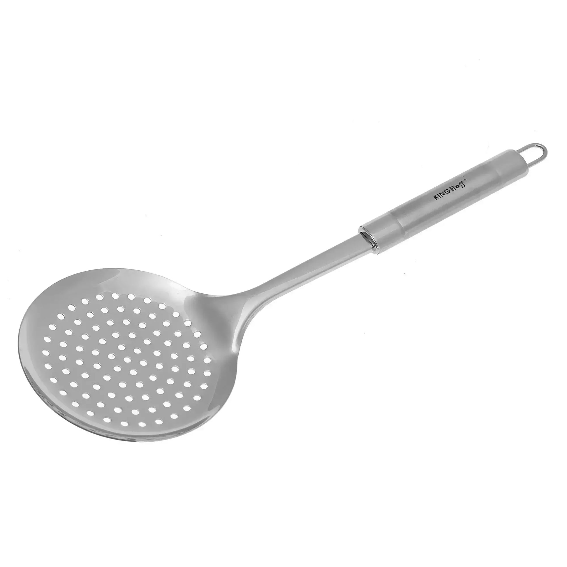 Kinghoff kiauras virtuvinis šaukštas, plieninis, 34 cm KH-3392