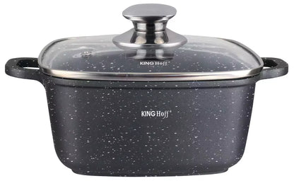 KINGHoff marmurinis puodas su dangčiu, 2,8 l, 20×20 cm KH-1601