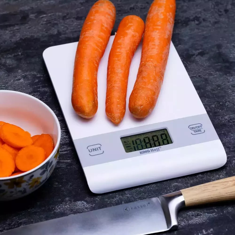 Kinghoff virtuvinės svarstyklės, sidabrinės, 5 kg KH-1824