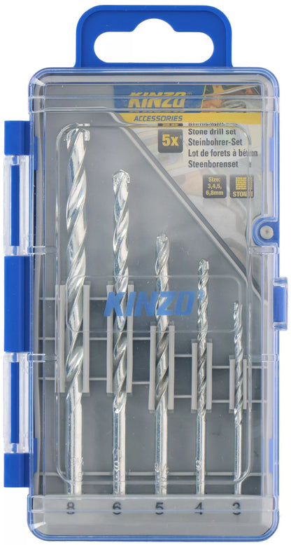 KINZO akmens grąžtų rinkinys 3–8 mm 871125217126