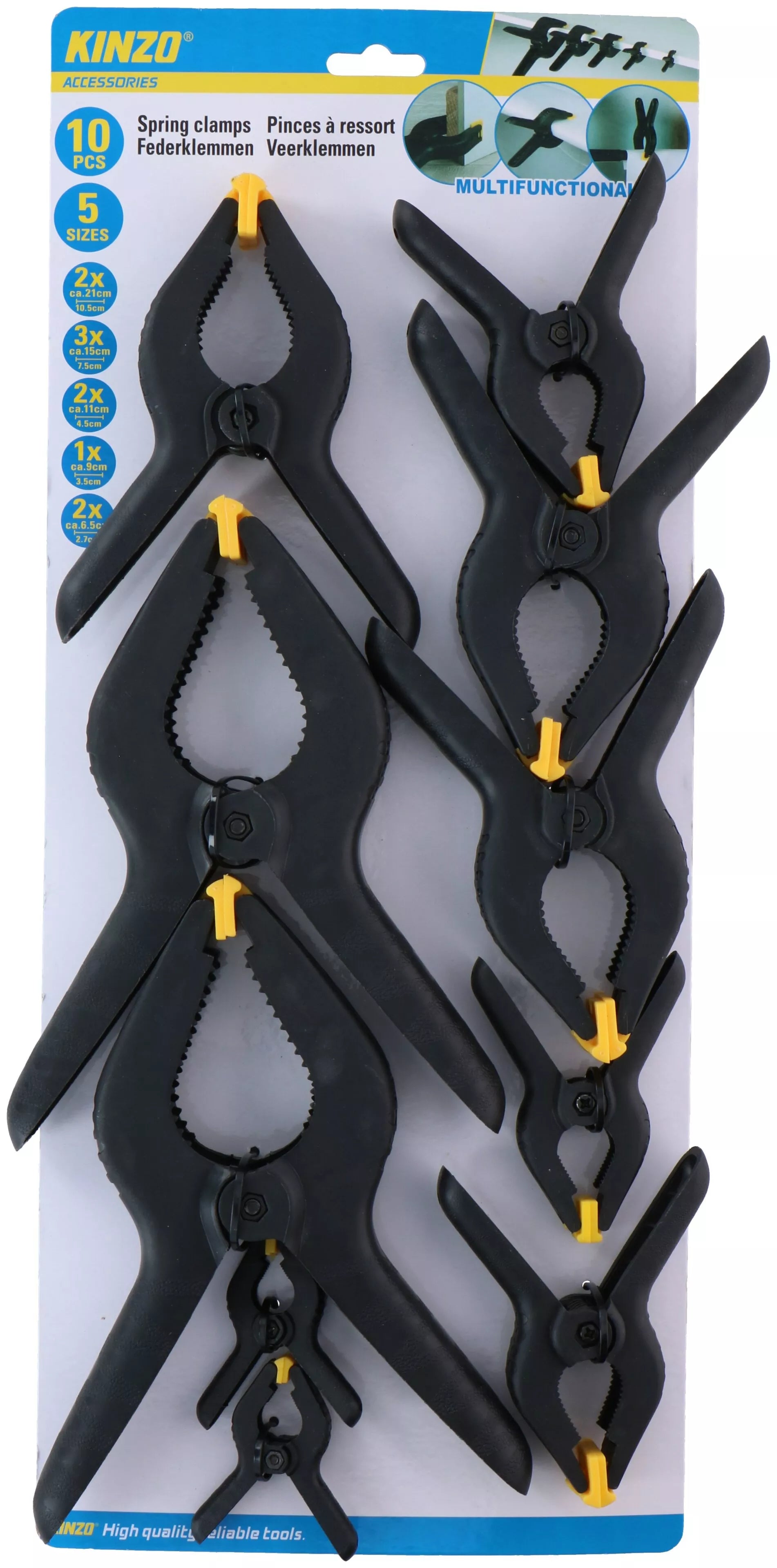 KINZO spaustuvų rinkinys, 10 vnt., 21–6,5 cm, 871125224878