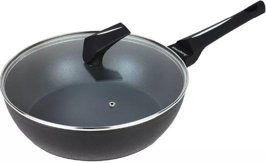 Klausberg aliumininė keptuvė su marmurine danga ir dangčiu, Ø28 cm KB-7692