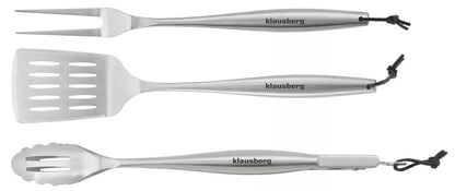 Klausberg grilio įrankių rinkinys, 3 dalių, nerūdijantis plienas KB-7900