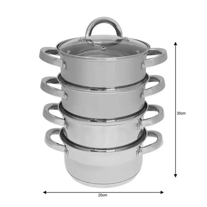 Klausberg nerūdijančio plieno garpuodis, 5 dalių, Ø18 cm KB-7137