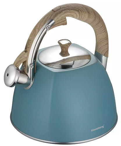 Klausberg nerūdijančio plieno virdulys su švilpuku, 3 l, turkio KB-7499