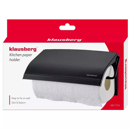 Klausberg sieninis popierinių rankšluosčių laikiklis, juodas KB-7714