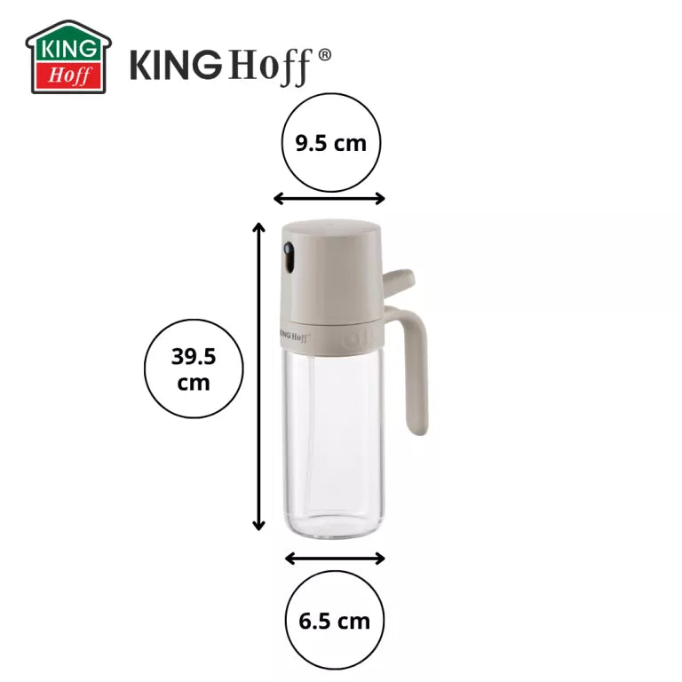 Kinghoff aliejaus ir acto purkštuvas 250 ml stiklinis KH-2005