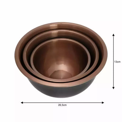 Klausberg nerūdijančio plieno dubenų rinkinys 1.6 L / 3 L / 5 L KB-7394