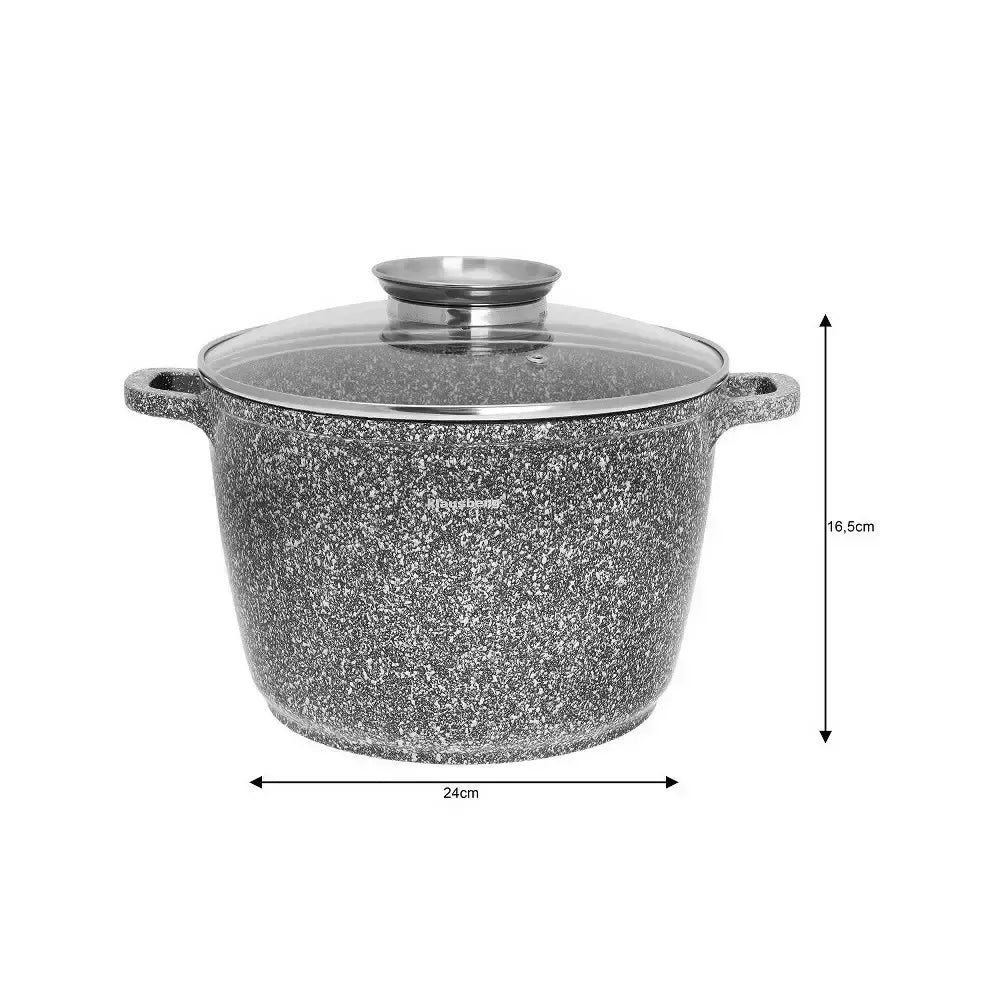 Klausberg aliuminio puodas su dangčiu Ø24 cm 6,2 l KB-7525