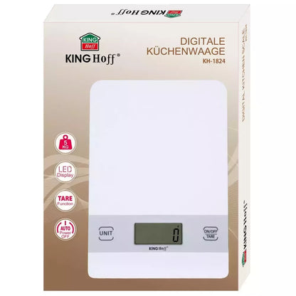 Kinghoff virtuvinės svarstyklės, sidabrinės, 5 kg KH-1824