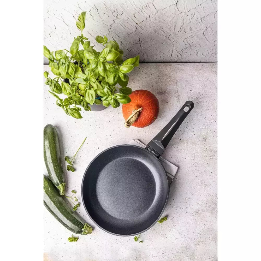 Aliumininė keptuvė su marmurine danga, Ø24 cm, juoda KB-7689