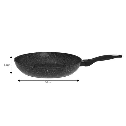 Aliumininė keptuvė su marmurine danga, Ø30 cm, pilka KB-7036