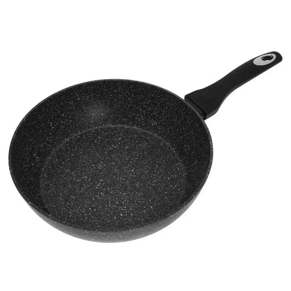 Aliumininė keptuvė su marmurine danga ir dangčiu, Ø28 cm, pilka KB-7296